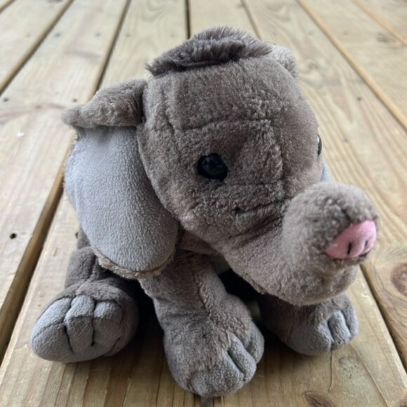 Wild Republicans Gray Dumbo Elephant Zoo 10” Plush Stuffed Animal Sitting - Picture 1 of 8